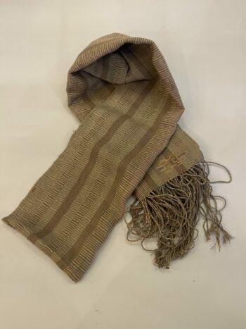 DEKIブータン産ストール23073Wild silk（野蚕） 70% COTTON 30%